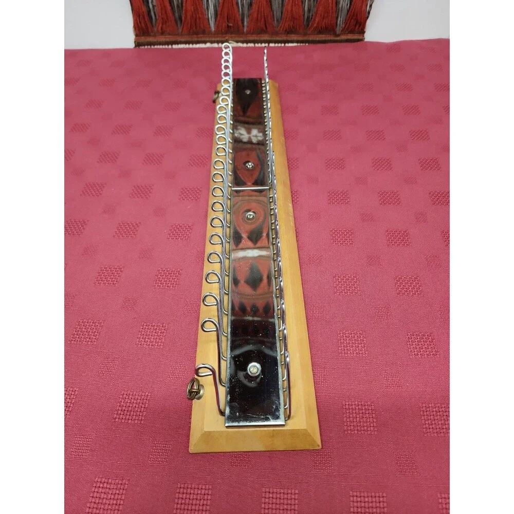MCM Selectie Wooden Hanging Tie Rack Made In The USA 1950's
